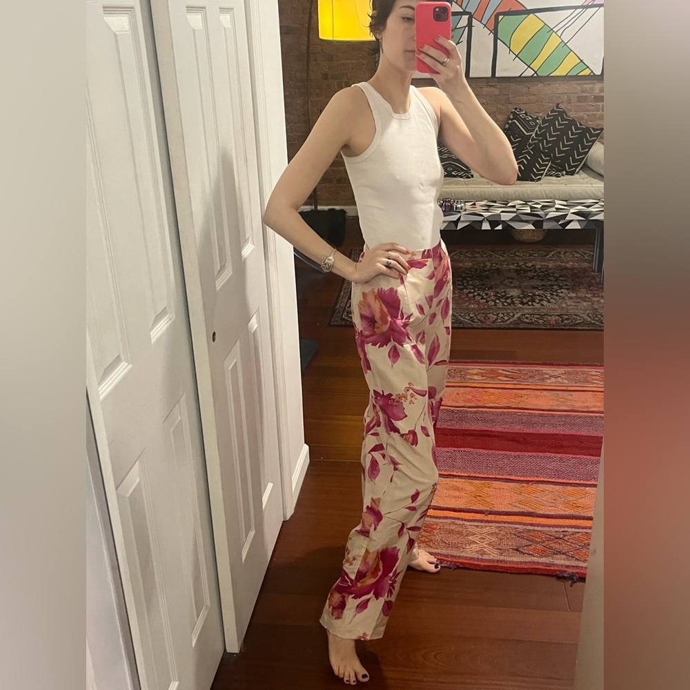 Floral Pink Women's Pants